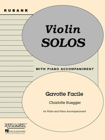 Ruegger - Gavotte Facile - Violin/Piano Accompaniment Rubank 4473100
