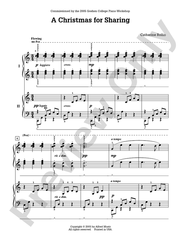 Christmas for Sharing - 2 Pianos, 4 Hands (Digital Download)