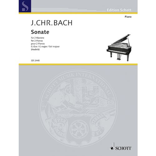 Bach, JC - Sonata in Gmaj - 2 Pianos/4 Hands Schott ED2445
