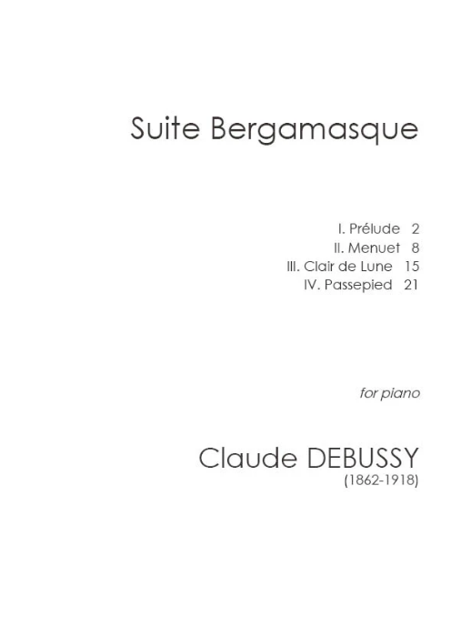 Debussy - Suite Bergamasque - Piano Solo Mondschein MSP528491