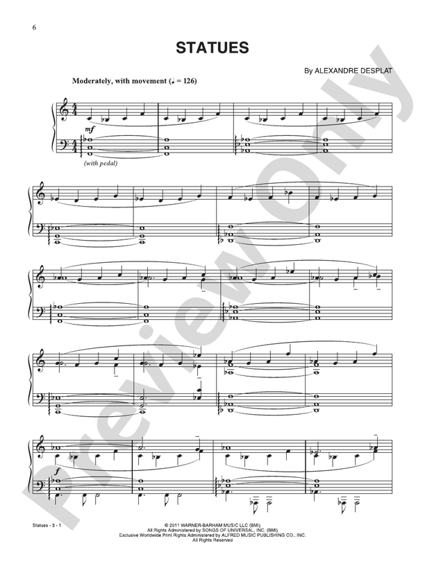 Statues (from "Harry Potter and the Deathly Hallows Part 2") - Piano (Digital Download)