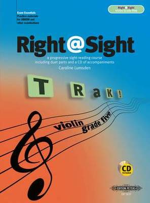 Right@Sight for Violin Grade 5 - a progressive sight-reading course includes duet parts - Caroline Lumsden - Peters EP7835