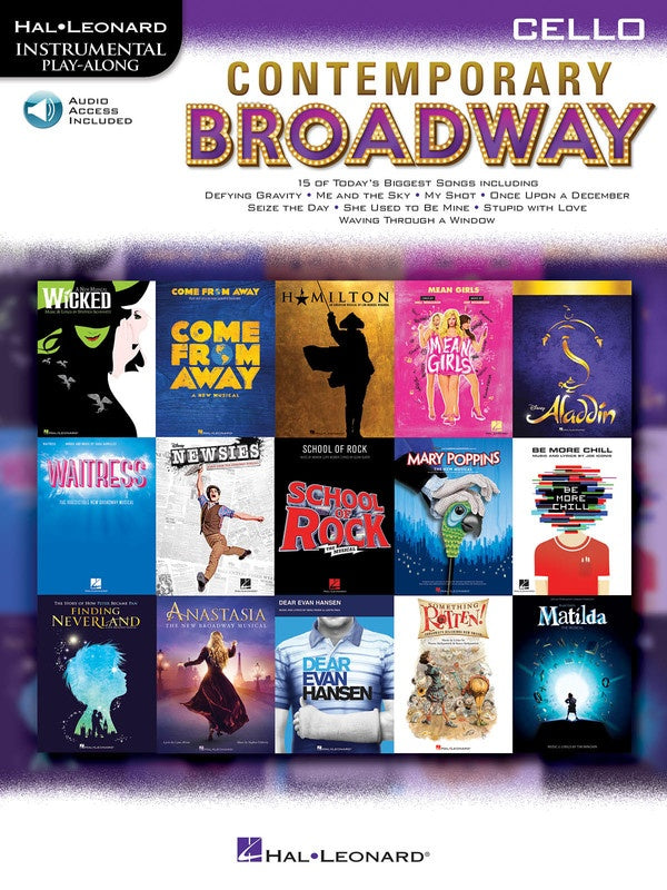 Contemporary Broadway Instrumental Play-Along - Cello/Audio Access Online Hal Leonard 298713