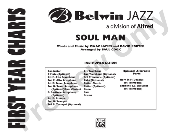 Soul Man (Grade 1) - Jazz Ensemble Conductor Score & Parts (Digital Download)