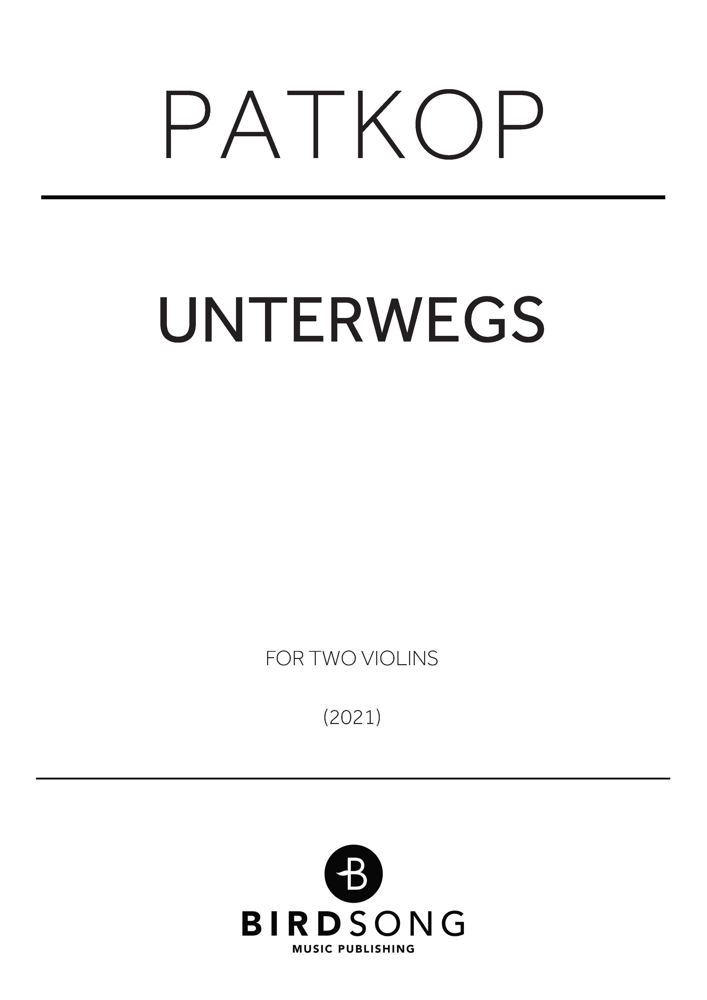 unterwegs - Violin Duet (Digital Download)