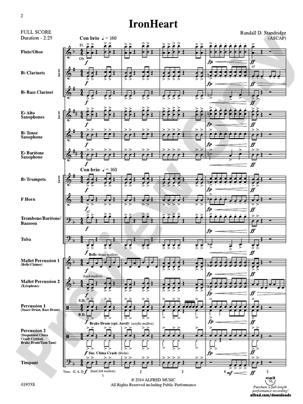 IronHeart - Concert Band Conductor Score & Parts (Digital Download)