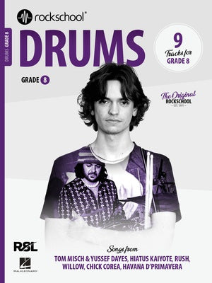 Rockschool Drums Grade 8 (2024) Book/OLA - Rock School Limited