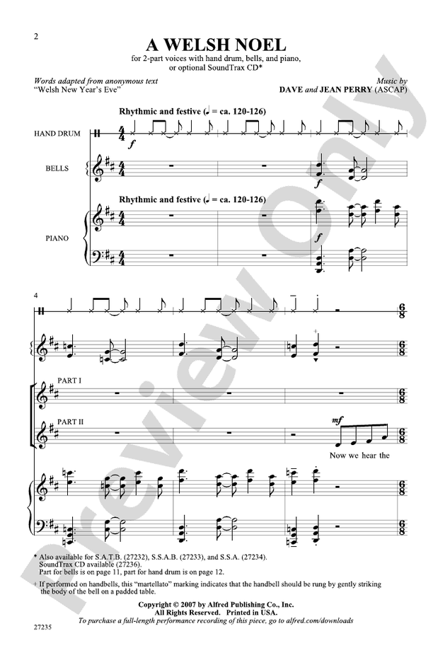 A Welsh Noel - 2-Part Choral Octavo (Digital Download)