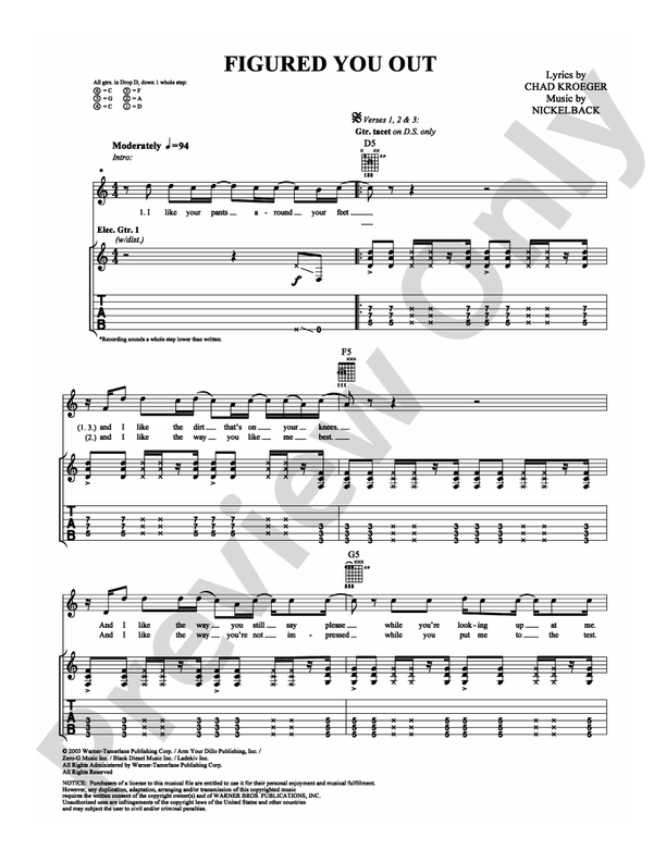 Figured You Out - Guitar TAB (Digital Download)