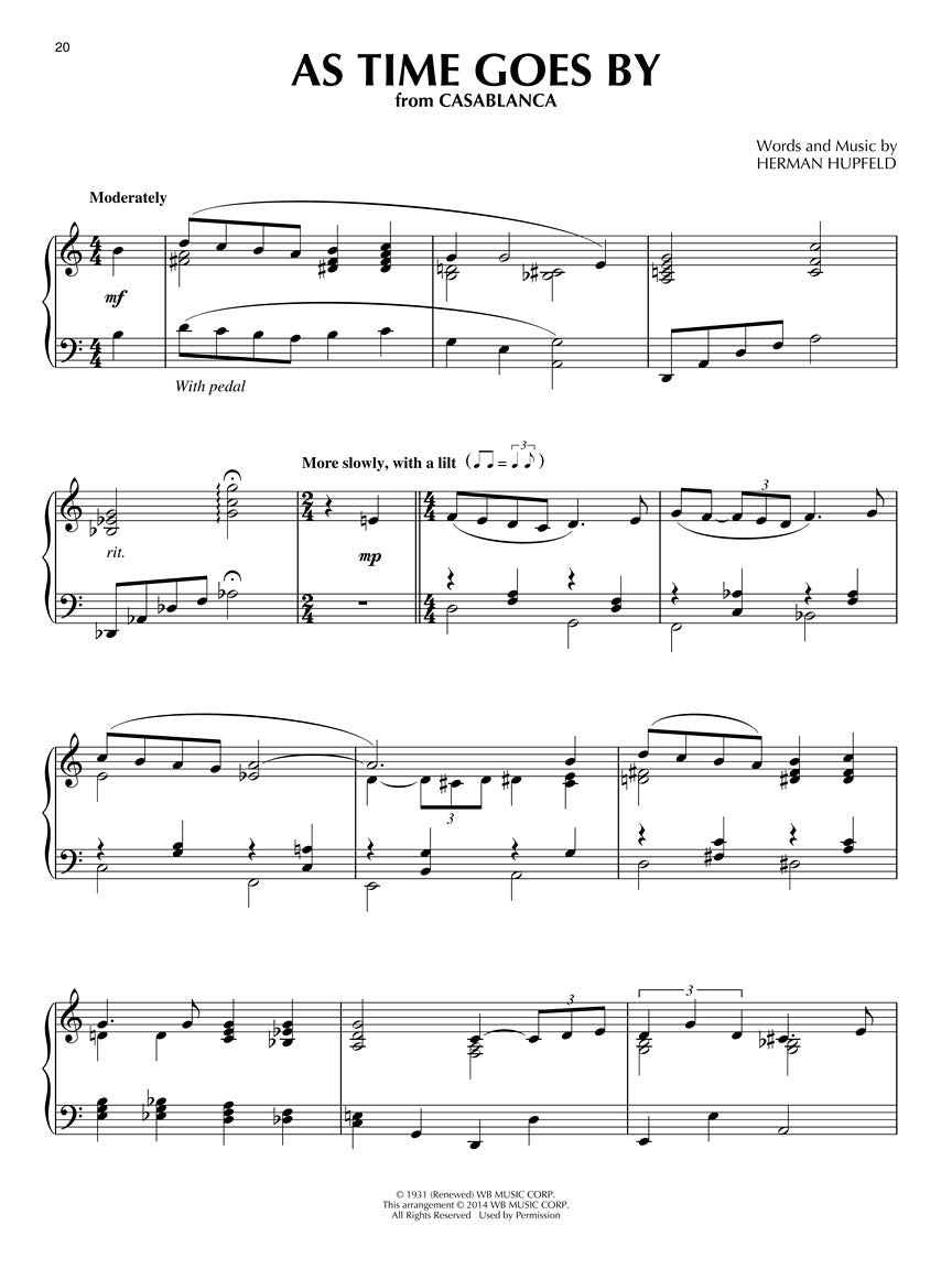 100 Movie Songs - Piano Solo Hal Leonard 102804