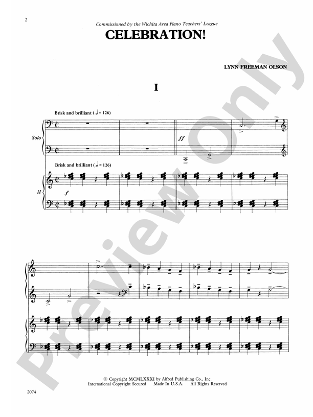 Celebration!: A Youth Concerto for Piano and Rhythm Ensemble - 2 Pianos, 4 Hands (Digital Download)
