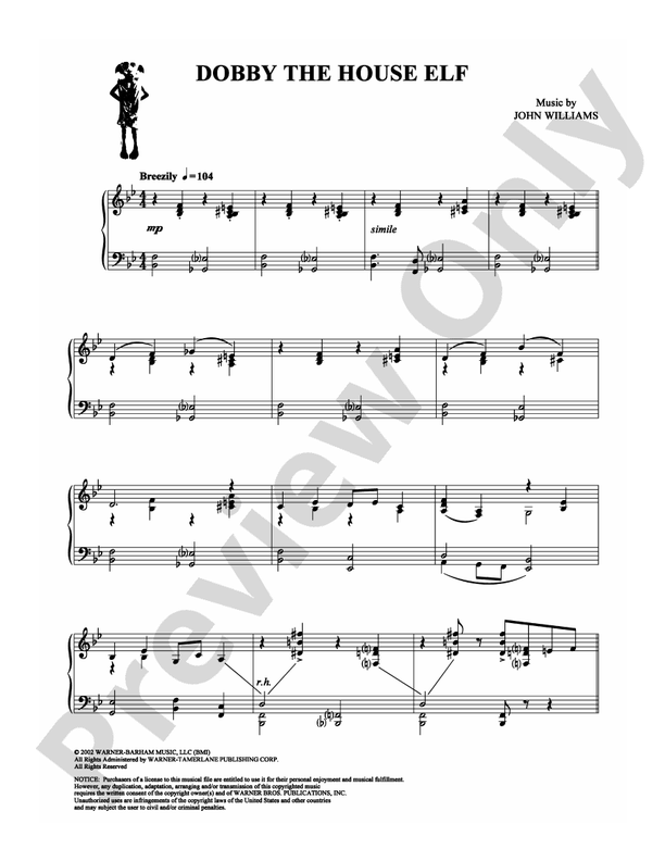 Dobby the House Elf (from Harry Potter) - Piano Digital Download)
