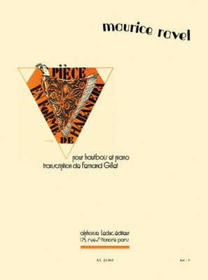 Ravel - Piece en Forme de Habanera - Oboe edited by Gillet Leduc AL24861