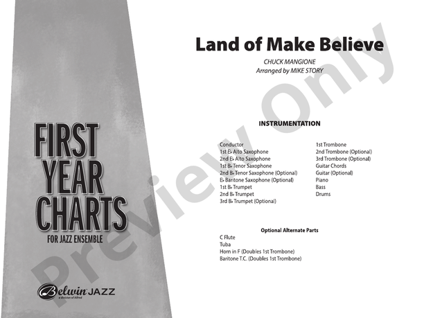 Land of Make Believe – Jazz Ensemble Conductor Score & Parts (Digital Download)