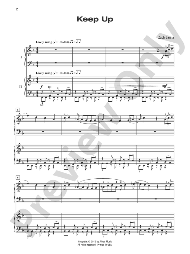 Keep Up - 2 Pianos, 4 Hands (Digital Download)