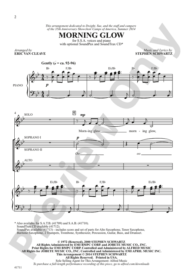 Morning Glow – SSA Choral Octavo (Digital Download)