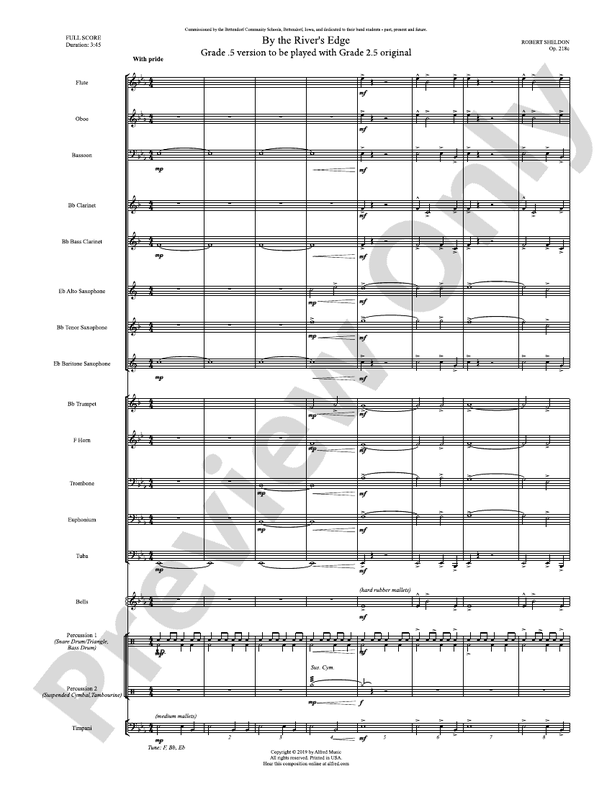 By the River's Edge (Grade 0.5) - Concert Band Conductor Score & Parts (Digital Download)