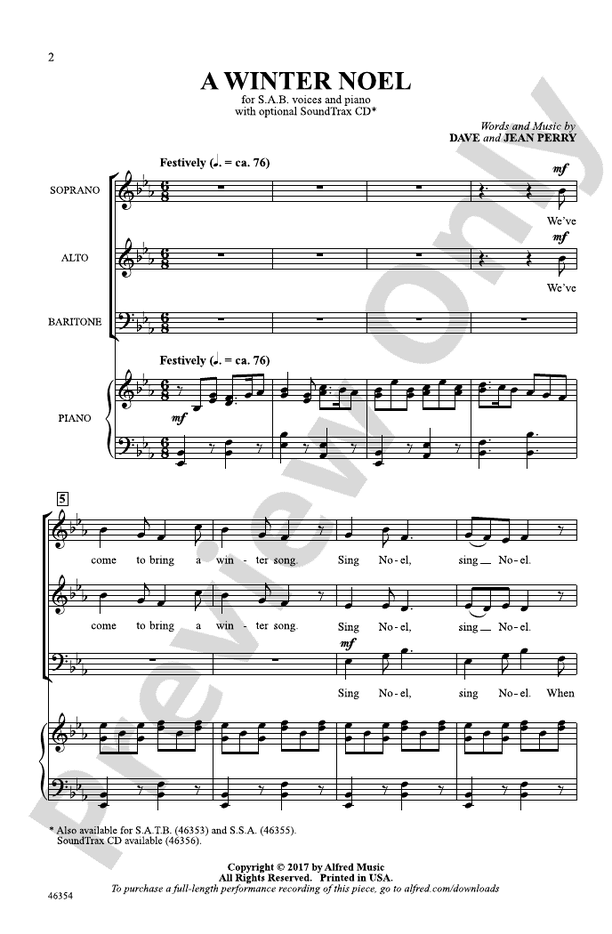 A Winter Noel - SAB Choral Octavo (Digital Download)