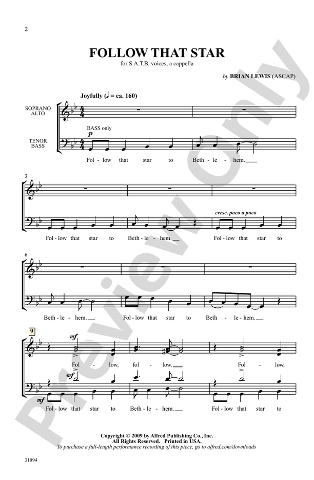 Follow That Star – SATB a cappella Choral Octavo (Digital Download)