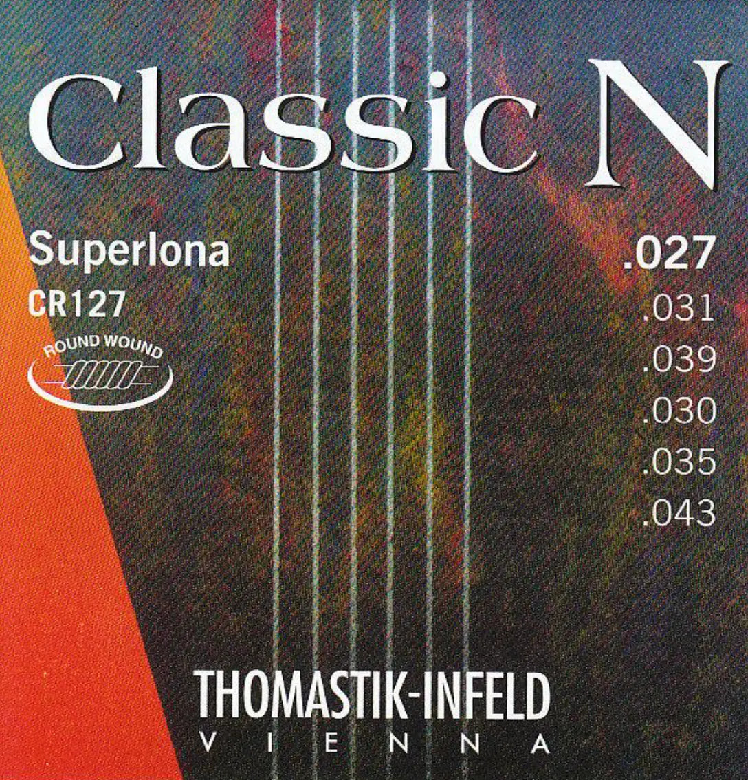 Classical Guitar Strings - Thomastik Classic N Superlona Series Set with Silver-Plated Copper D, A, & E, CR127