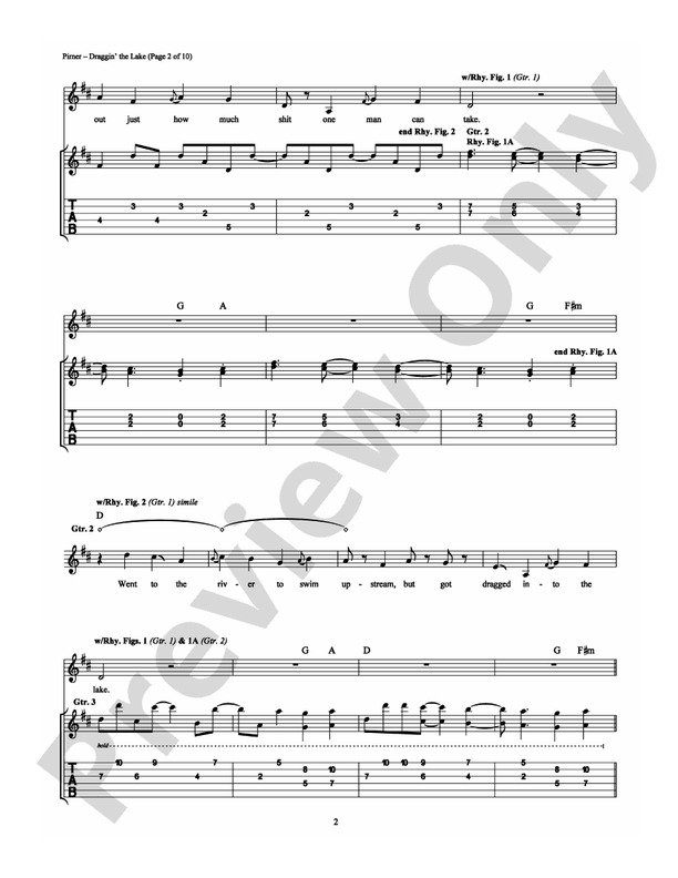 Draggin' the Lake - Guitar TAB (Digital Download)