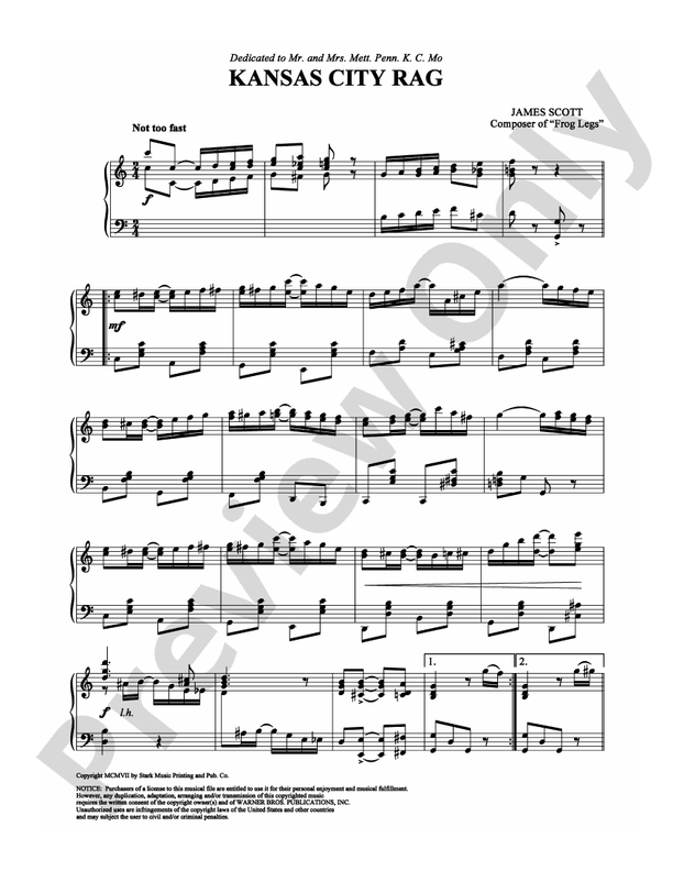 Kansas City Rag - Piano (Digital Download)