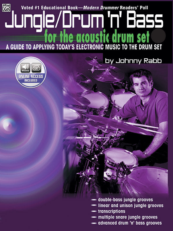 Jungle/Drum 'n' Bass Acoustic Drum Set Bk/CD