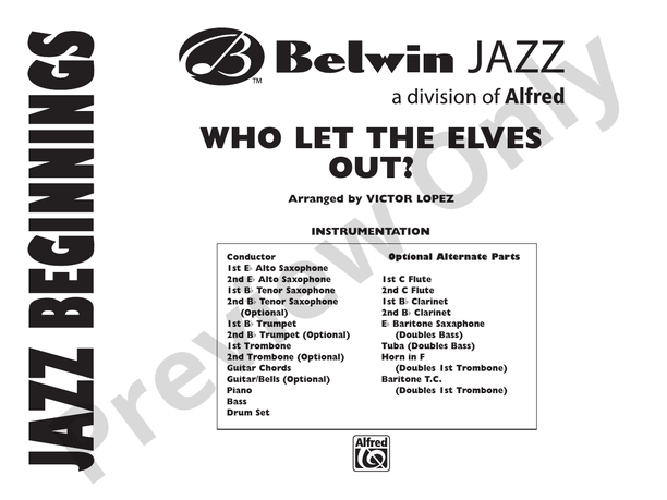Who Let the Elves Out? - Jazz Ensemble Conductor Score & Parts (Digital Download)