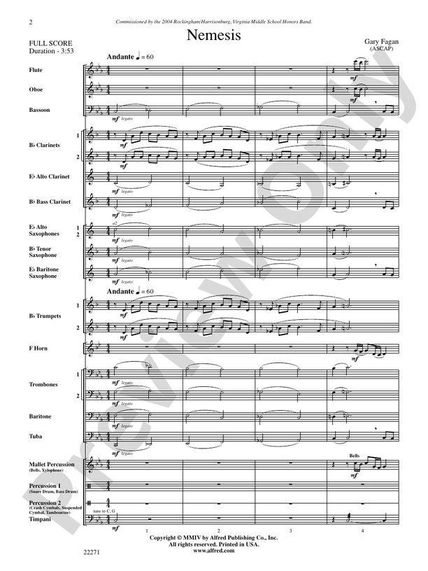 Nemesis - Concert Band Conductor Score & Parts (Digital Download)
