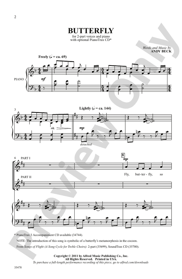 Butterfly – 2-Part Choral Octavo (Digital Download)