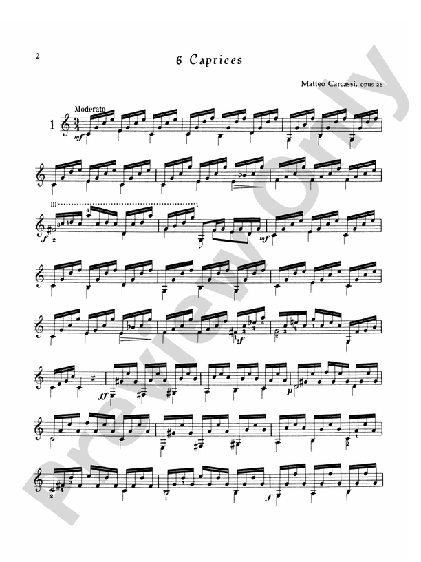 Carcassi & Sor: Easy Classic Guitar Solos - Guitar (Digital Download)