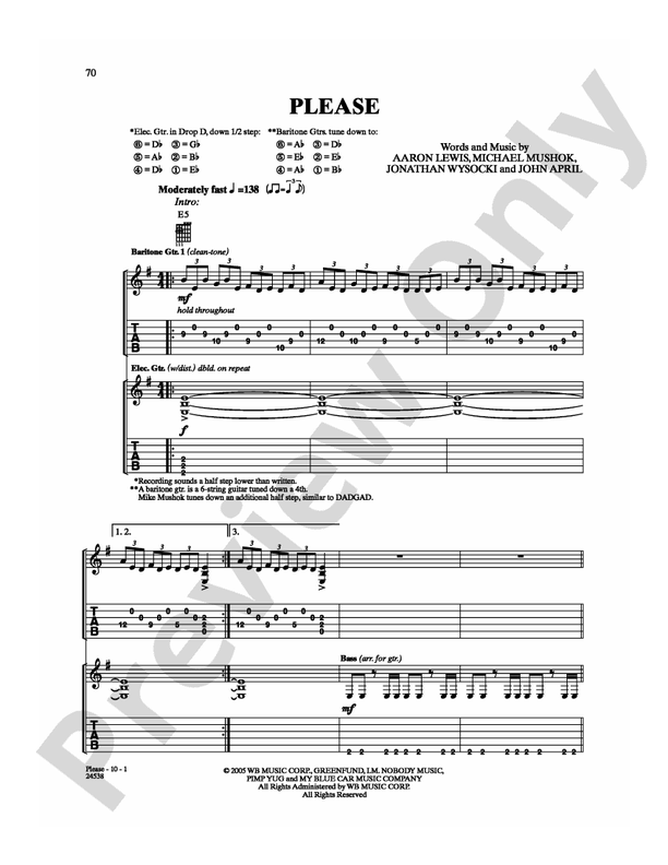 Please - Guitar TAB (Digital Download)