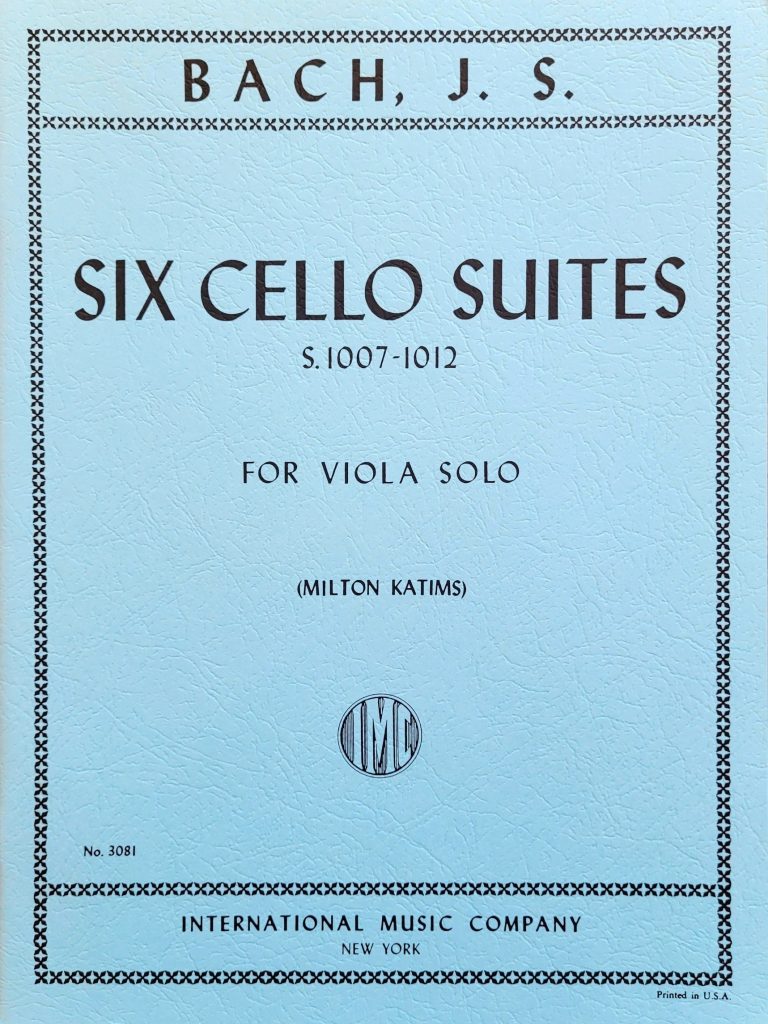 Bach 6 Cello suites BWV 1007-12 arranged for Viola