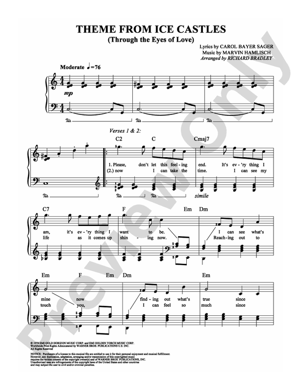 Theme from Ice Castles (Through the Eyes of Love) - DSM-PS-0003783 - Easy Piano (Digital Download)
