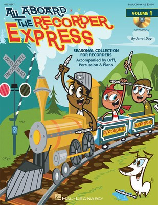 All Aboard The Recorder Express - With Reproducible Pages - Seasonal Collection for Recorders - Janet Day - Recorder Hal Leonard Softcover/CD