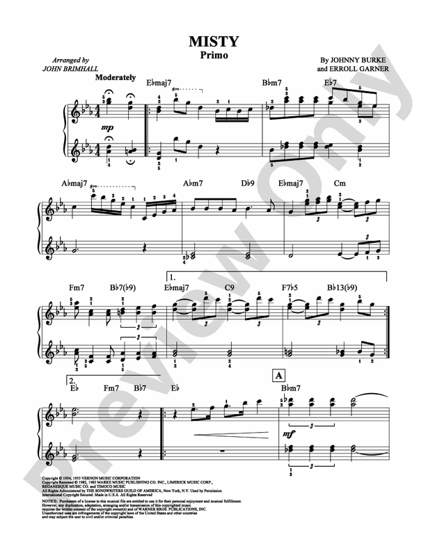 Misty - 1 Piano, 4 Hands (Digital Download)