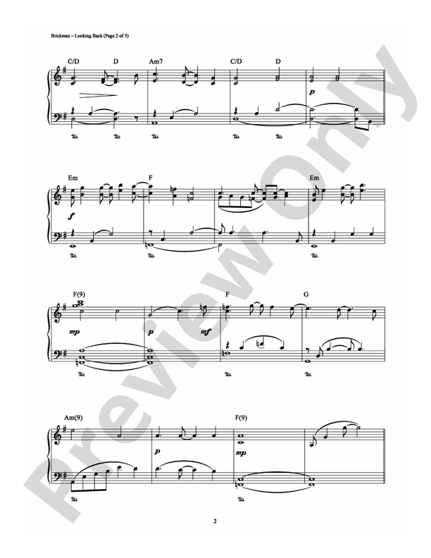 Looking Back - DSM-PS-0006134 - Piano (Digital Download)