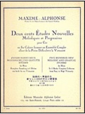 200 Melodic and Gradual Studies for Horn Volume 3 - Maxime Alphonse - French Horn Sheet Music Alphonse Leduc French Horn Sheet Music Solo