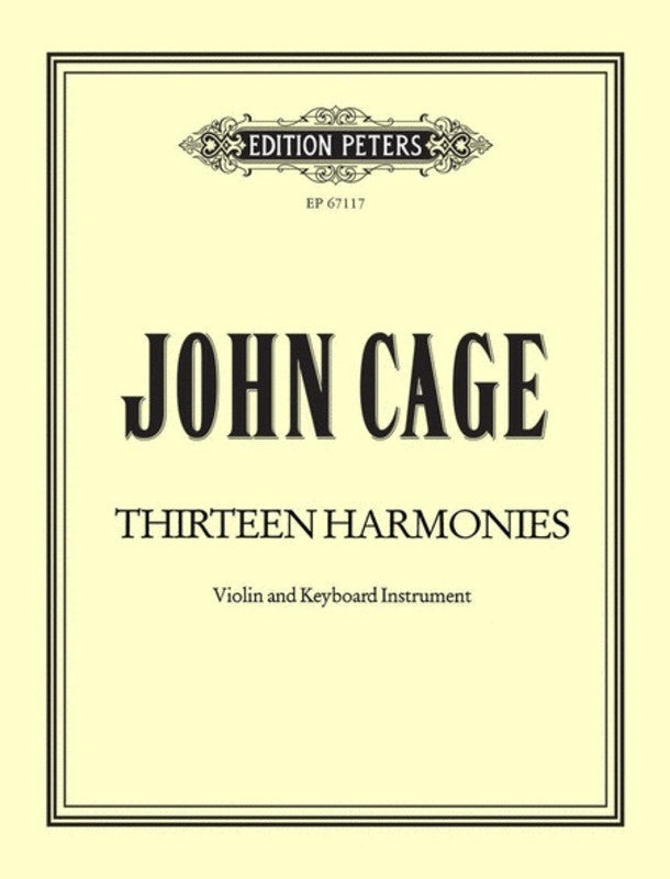 13 Harmonies - Violin Solo - John Cage - Peters EP67117