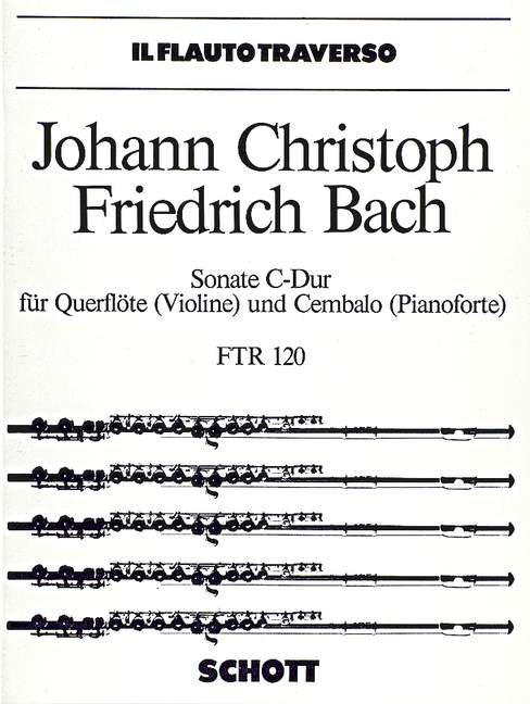 Bach JCF - Sonata in Cmaj - Flute/Piano Accompaniment Schott FTR120