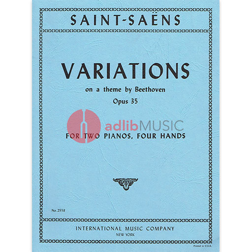 VARIATIONS ON A THEME BY BEETHOVEN OP 35 2P 4H - SAINT SAENS - PIANO - IMC