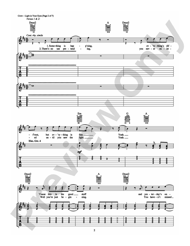 Light In Your Eyes - Guitar TAB (Digital Download)