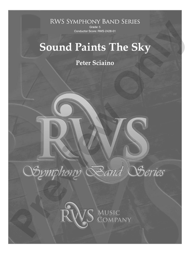 Sound Paints the Sky - Concert Band Conductor Score & Parts(Digital Download)