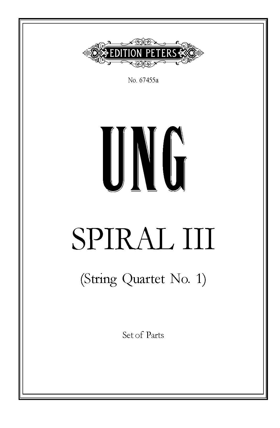 Spiral III (String Quartet No.1) (EP67455A) - String Quartet (Digital Download)