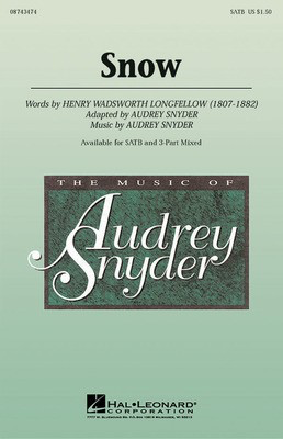 Snow - Audrey Snyder - SATB Hal Leonard Choral Score Octavo
