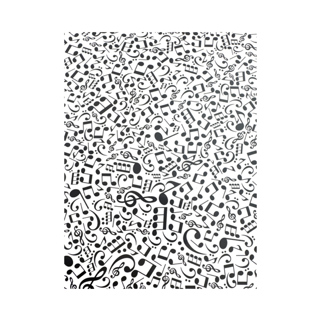 Music Wrapping Paper with Notes and Clefs Single Sheet