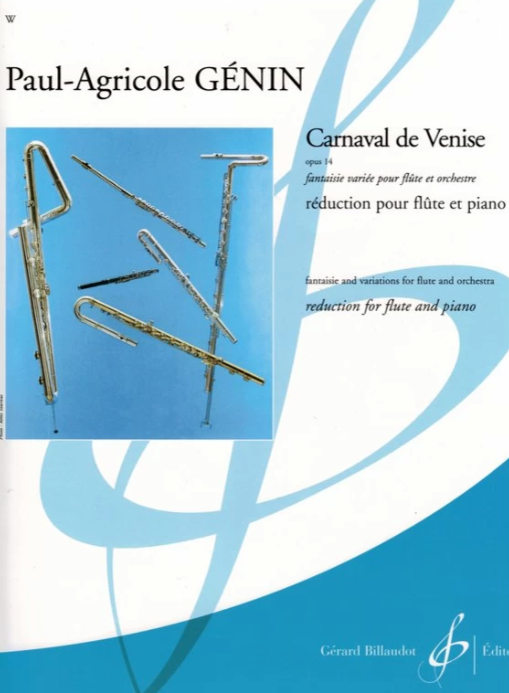 CARNIVAL OF VENICE OP 14 FLUTE/PIANO - GENIN - FLUTE - BILLAUDOT