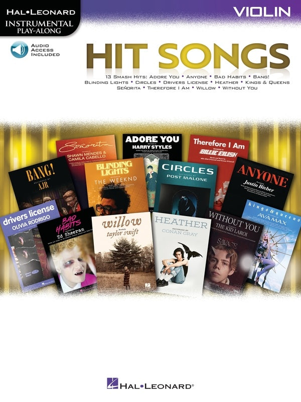 Hit Songs - Violin/Audio Access Online Hal Leonard 374362