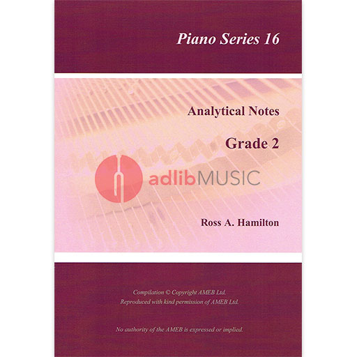 AMEB Analytical Notes Piano Series 16 Gr 2
