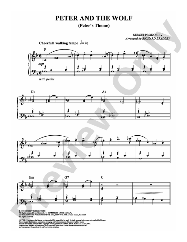 Prokofiev - Peter and the Wolf - Easy Piano (Digital Download)